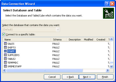 DB2 9 and Microsoft Excel 2007 - Part 1: Get data Picture 12