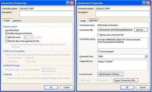 DB2 9 and Microsoft Excel 2007 - Part 1: Get data Picture 15
