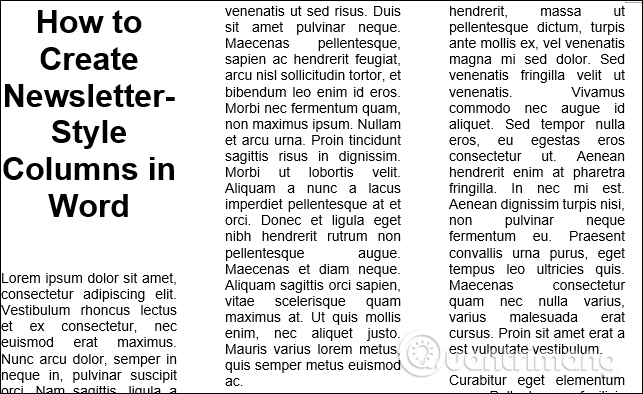 Decorate Text Like A Newspaper Page In Word