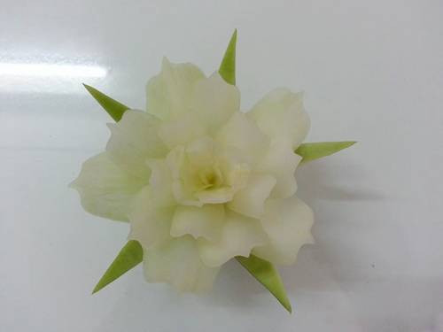 Decorate the Mid-Autumn fruit tray with roses, chrysanthemum, water lily made from super beautiful papaya Picture 8