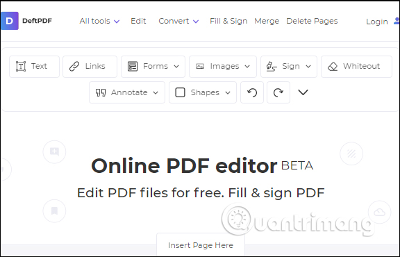 DeftPDF usage for PDF editing online Picture 4