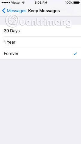 Delete automatic messages to increase memory capacity in iPhone Picture 8
