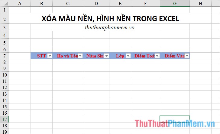 Delete background colors and backgrounds in Excel Picture 13