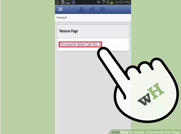 Delete Facebook fanpage on computer and phone Picture 13