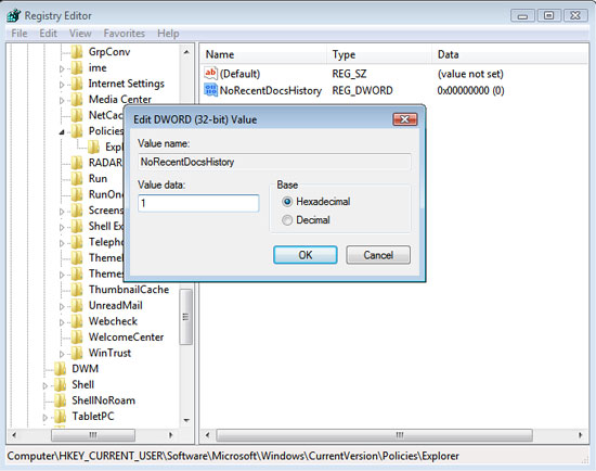 Delete The My Recent Documents Trace In Ms Office 07