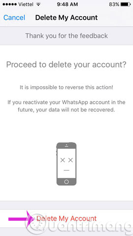 Delete WhatsApp account on phone in 6 steps Picture 5