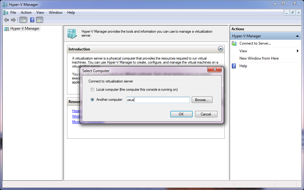 Deny access when managing Hyper-V remote server in Workgroup Picture 3