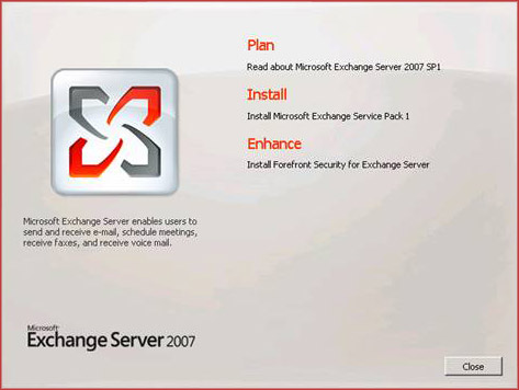 Deploy Exchange Server 2007 Service Pack 1 Picture 1