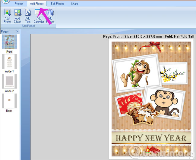 Design your own Tet greeting card in 5 steps Picture 5