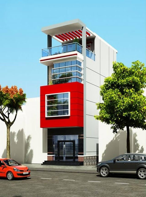 images 1 of Designing a beautiful, modern 4-storey tube house facade
