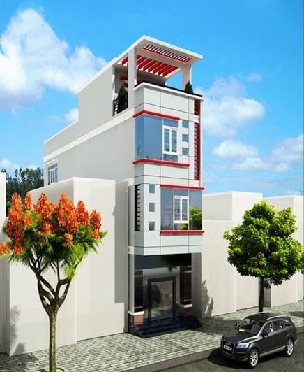 images 1 of Designing a beautiful, modern 4-storey tube house facade