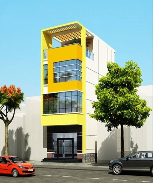 images 1 of Designing a beautiful, modern 4-storey tube house facade