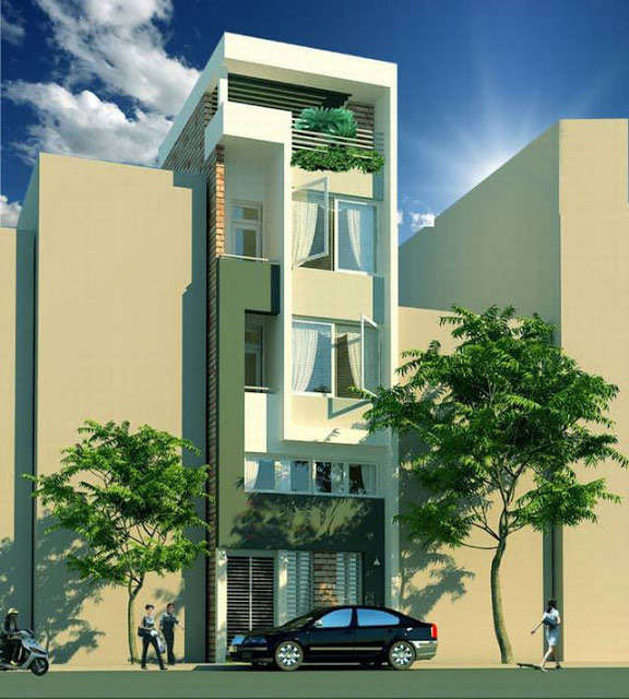 images 1 of Designing a beautiful, modern 4-storey tube house facade