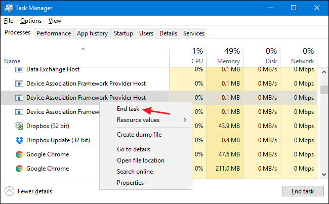 Device Association Framework Provider What is a Host and why is it running on a computer? Picture 4
