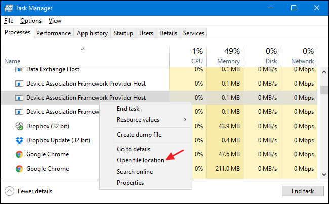 Device Association Framework Provider What is a Host and why is it running on a computer? Picture 5