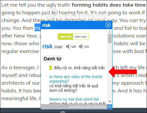 Dictionary search utilities on Chrome should not be ignored Picture 2