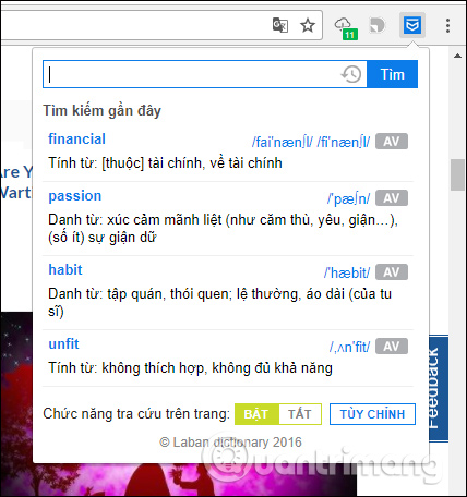 Dictionary search utilities on Chrome should not be ignored Picture 3