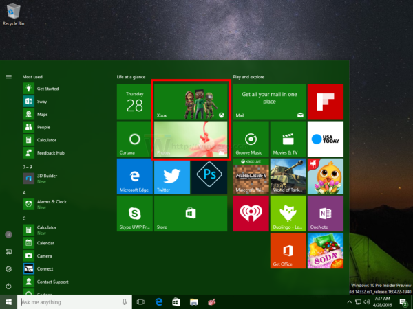 Disable all Live Tile at the same time on Windows 10 Start Menu Picture 6