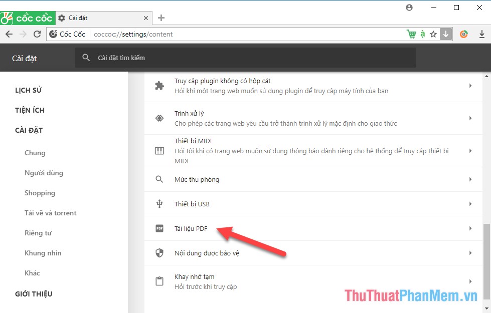 Disable automatic opening of PDF files on Coc Coc, Chrome, Edge, Firefox Picture 8