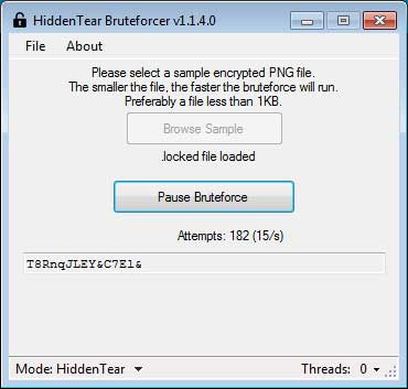 Disable malicious HiddenTear Ransomware with HT Brute Forcer Picture 5