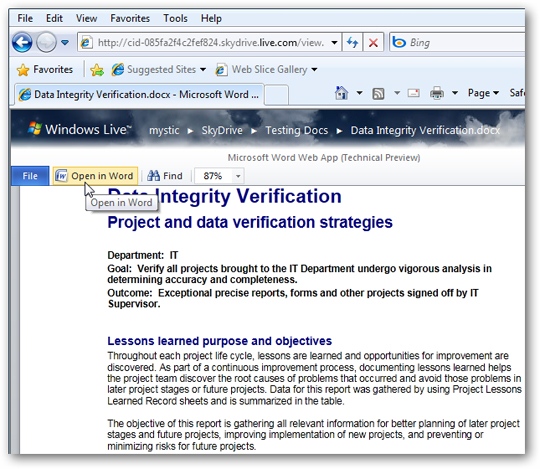 Discover Microsoft Web Office Picture 7