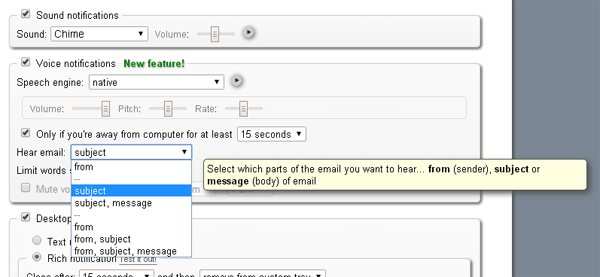 Display popup and Gmail notification ring on Chrome browser Picture 6