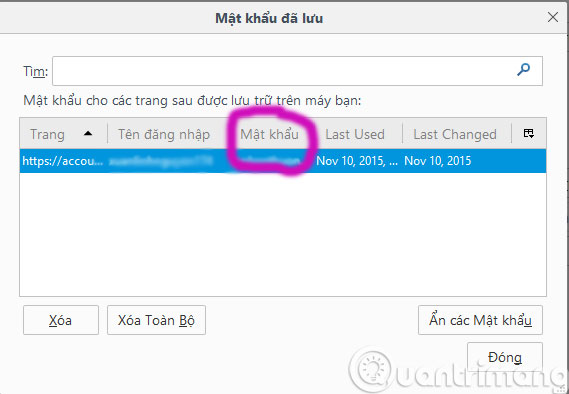 Display saved passwords on web browsers Picture 11