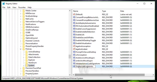 Displays the login information for the last time you log on to a Windows 10 computer Picture 3