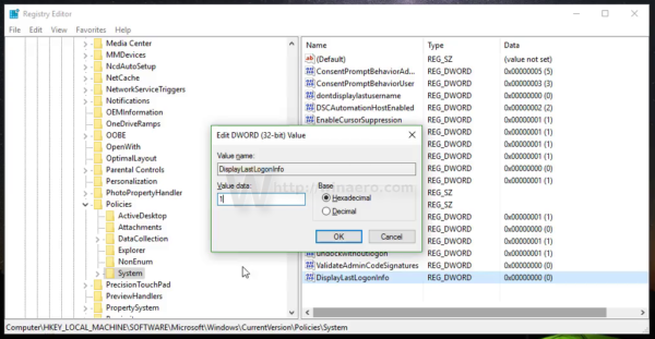 Displays the login information for the last time you log on to a Windows 10 computer Picture 4