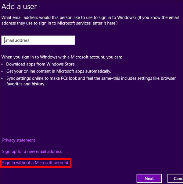 Distinguish local accounts and Microsoft accounts on Windows 8 Picture 6