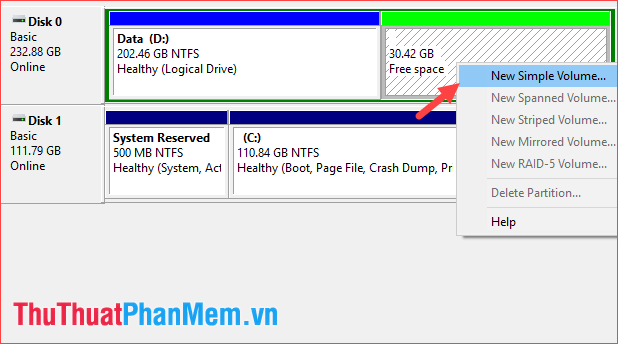 Dividing hard drive right in Windows 10 does not lose data Picture 6