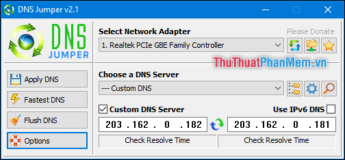 DNS Jumper - Change DNS very fast, extremely easy to access Facebook, speed up the network Picture 2