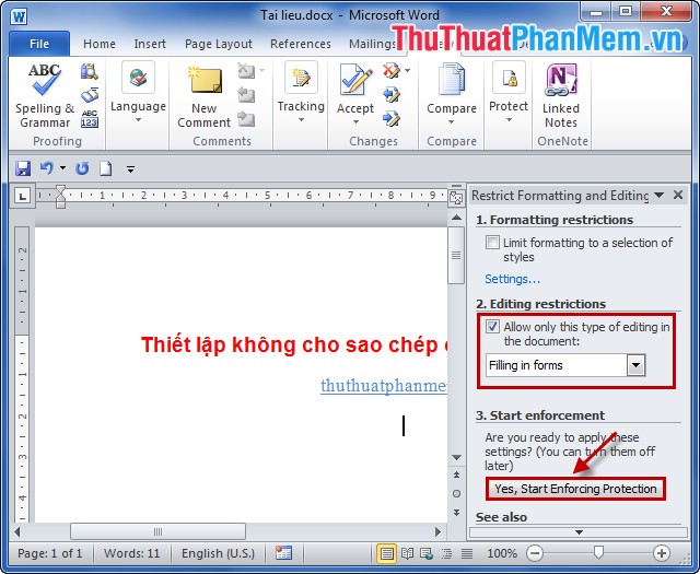Do not allow copying, editing in Word Picture 6