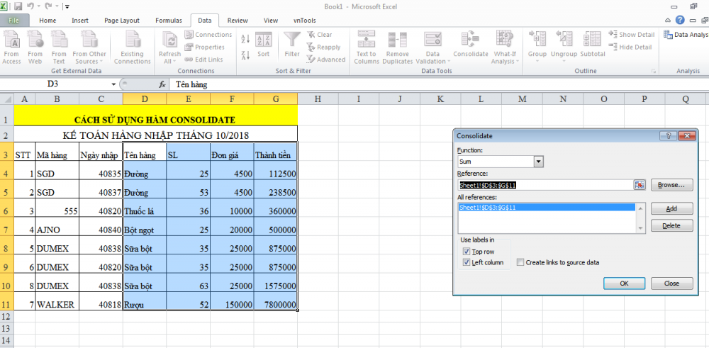 Do you know how to use CONSOLIDATE in excel yet? Picture 3