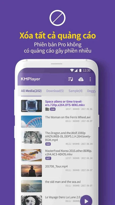 Download KMPlayer Pro version without ads, free on Google Play Picture 2