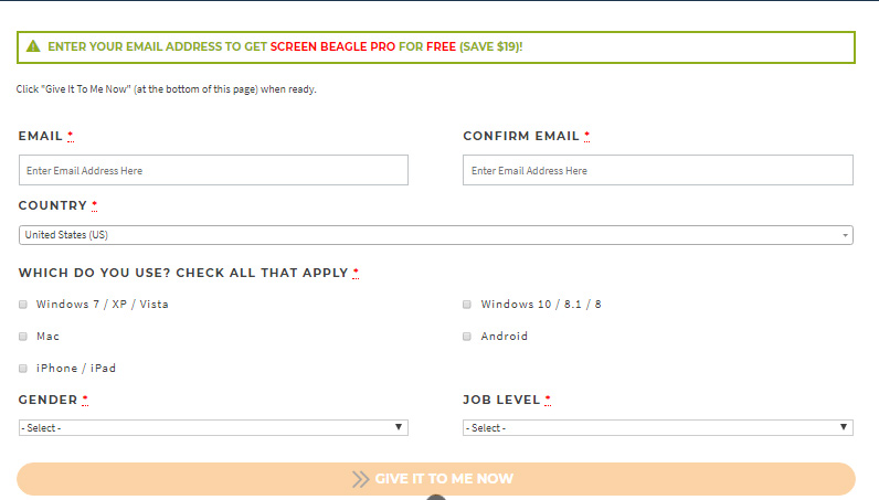 Download Screen Beagle PRO software for $ 19, free of charge Picture 2