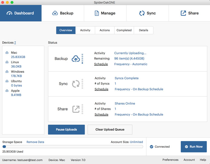 Download software that supports backing up SpiderOak One Secure Backup data for USD 30, free of charge Picture 1