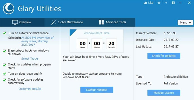 Download the $ 19.99 Glary Utilities Pro repair and protection application for your PC, which is free Picture 1