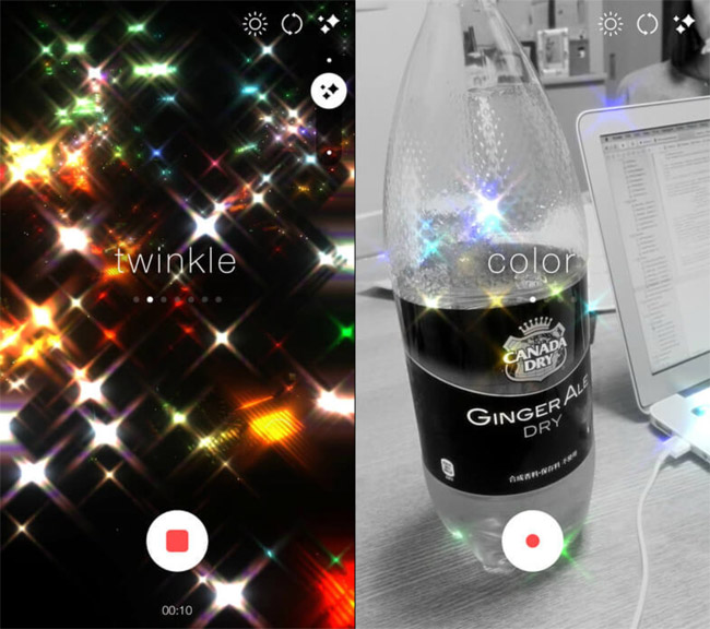 Download the capture and video app with the stunning Kirakira + effect, which is free Picture 1