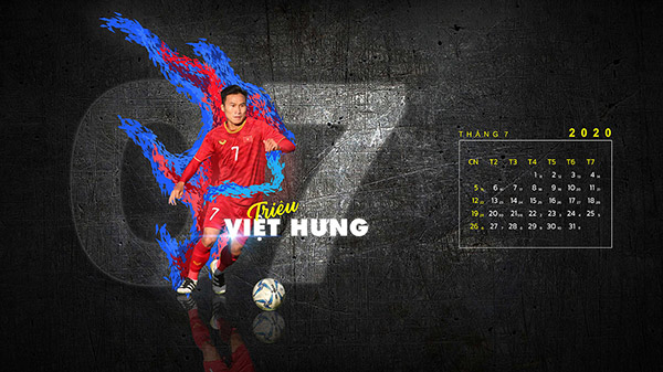 Download the Vietnamese football team computer calendar Picture 7