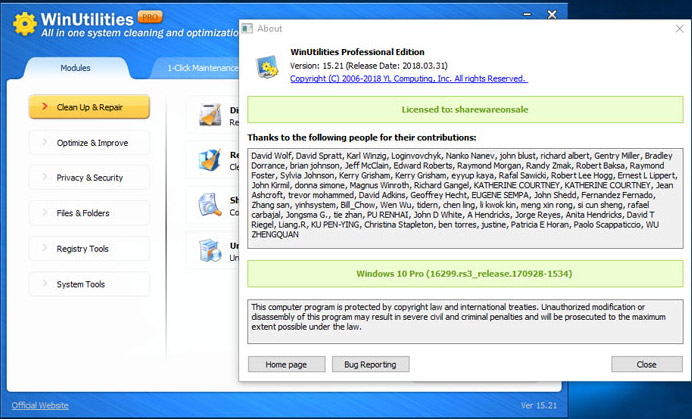 Download WinUtilities Pro 15.21, Windows optimization and optimization software for $ 40, free Picture 6