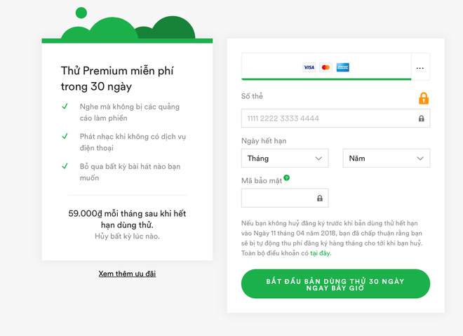 Downloading Spotify in Vietnam, you can use Free, Premium package for VND 59,000 / month Picture 1