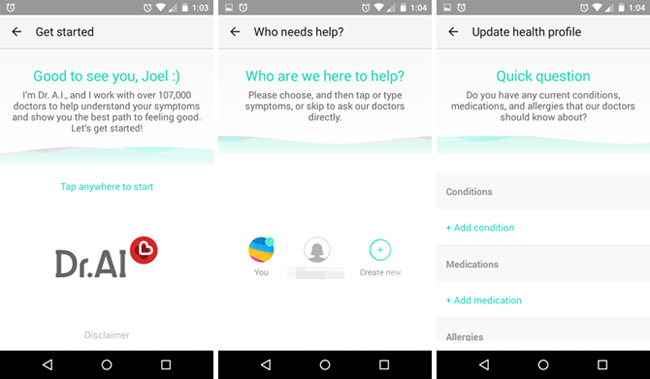 Dr. AI - New service in HealthTap health diagnosis application Picture 2