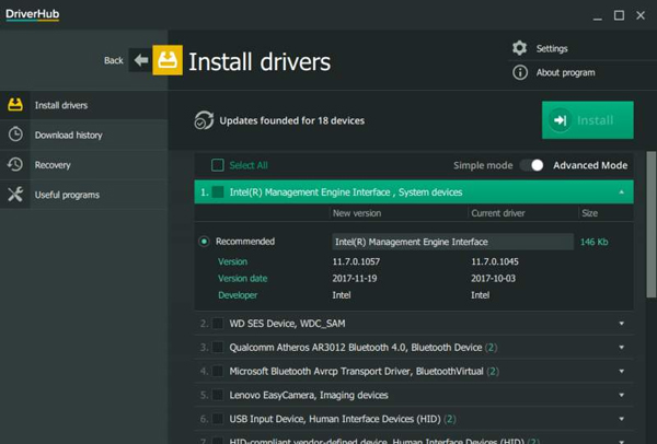 DriverHub, a free application that helps to handle missing drivers Picture 3