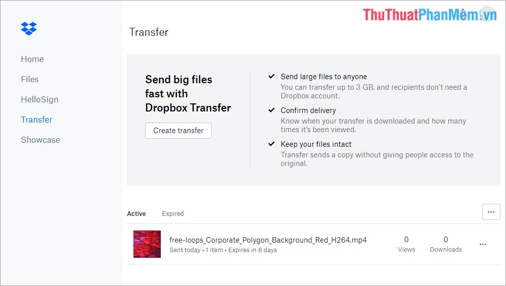 Dropbox Transfer - How to transfer large files very quickly across the network Picture 13