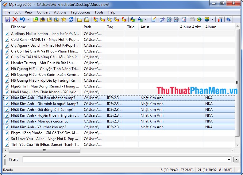Edit music file information, add Album ... with Mp3Tag Picture 13