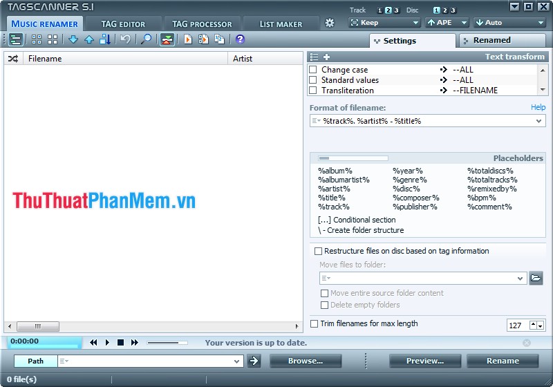Edit music file information with TagScanner Picture 2