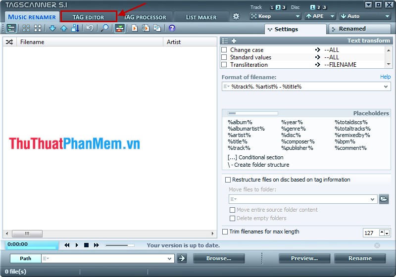 Edit music file information with TagScanner Picture 3