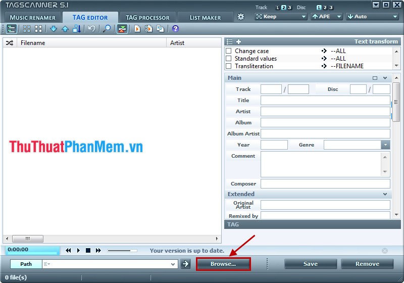 Edit music file information with TagScanner Picture 4