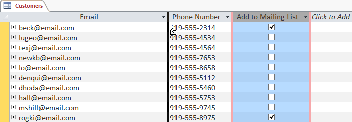 Edit tables in Access 2016 Picture 5